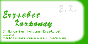 erzsebet korponay business card